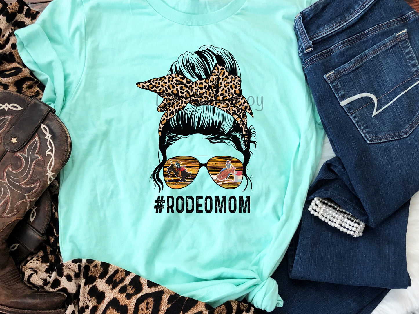 Messy bun Rodeo mom-DTF