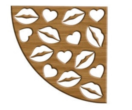 Lips and hearts Sleeve Stencil