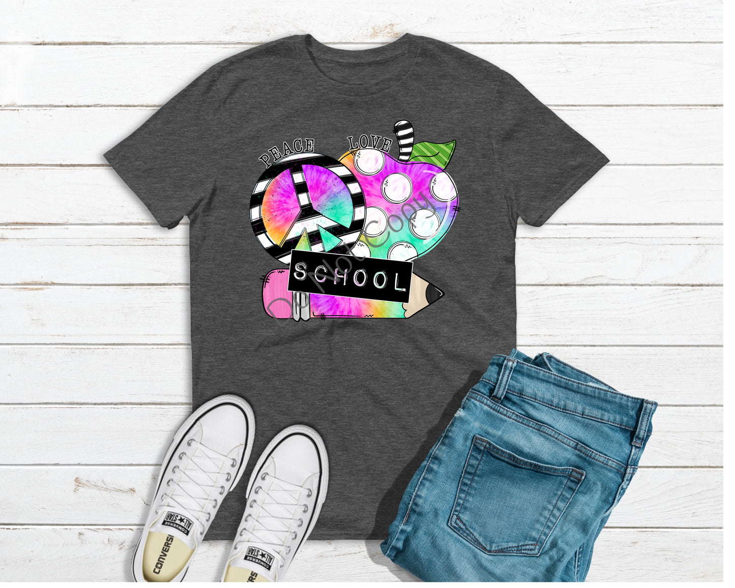 Peace love school  -DTF