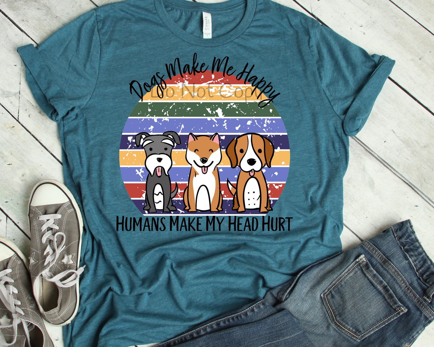 Dogs make me happy-DTF