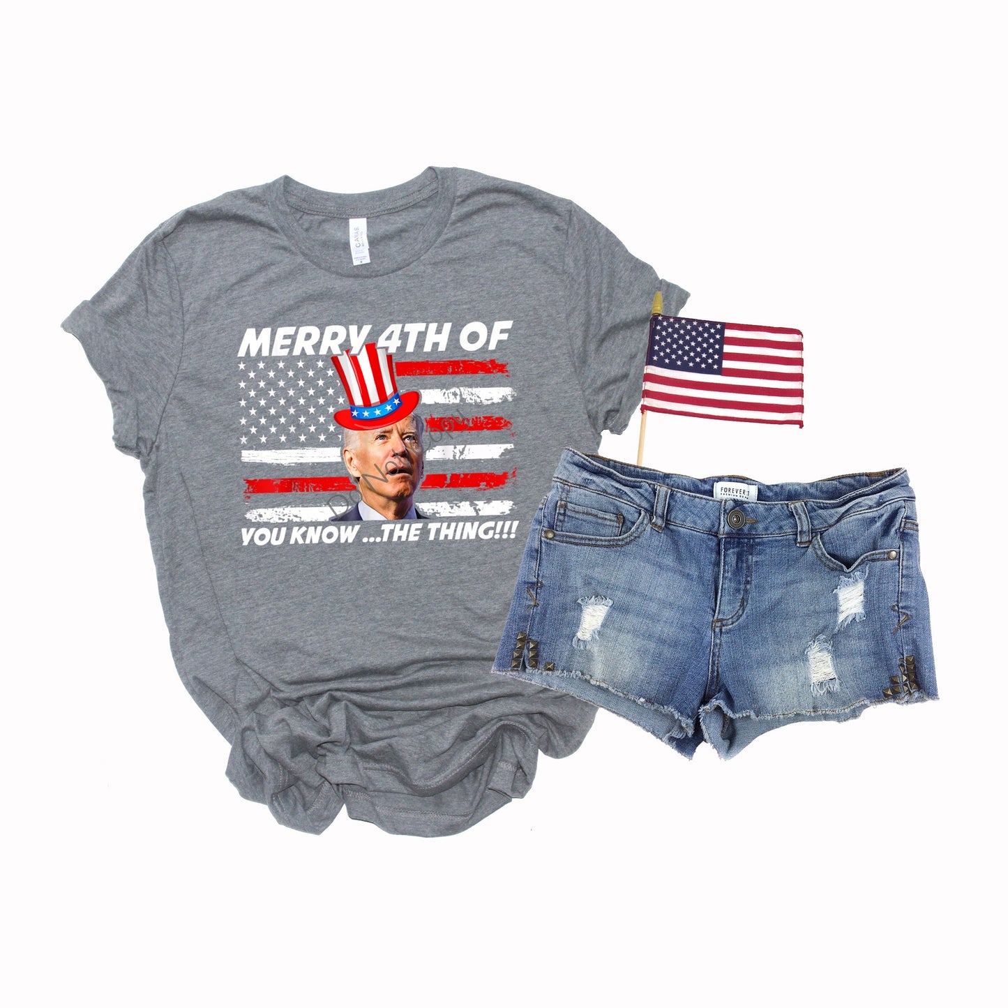 Merry 4th of you know the thing(flag and hat) -DTF