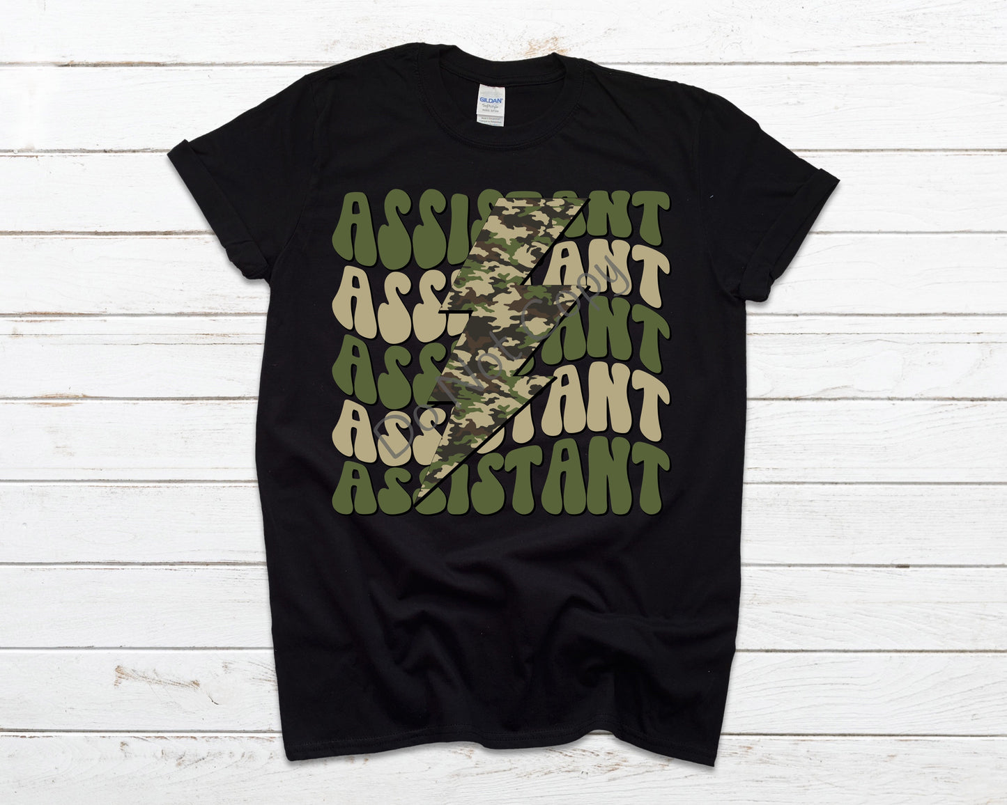 Assistant camo lightning bolt-DTF