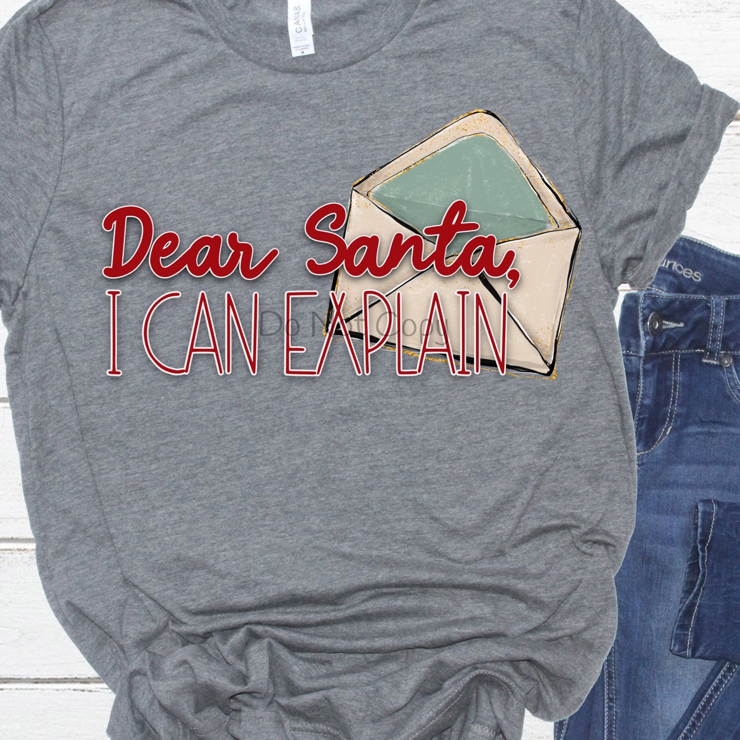 Dear Santa I can explain envelope- DTF