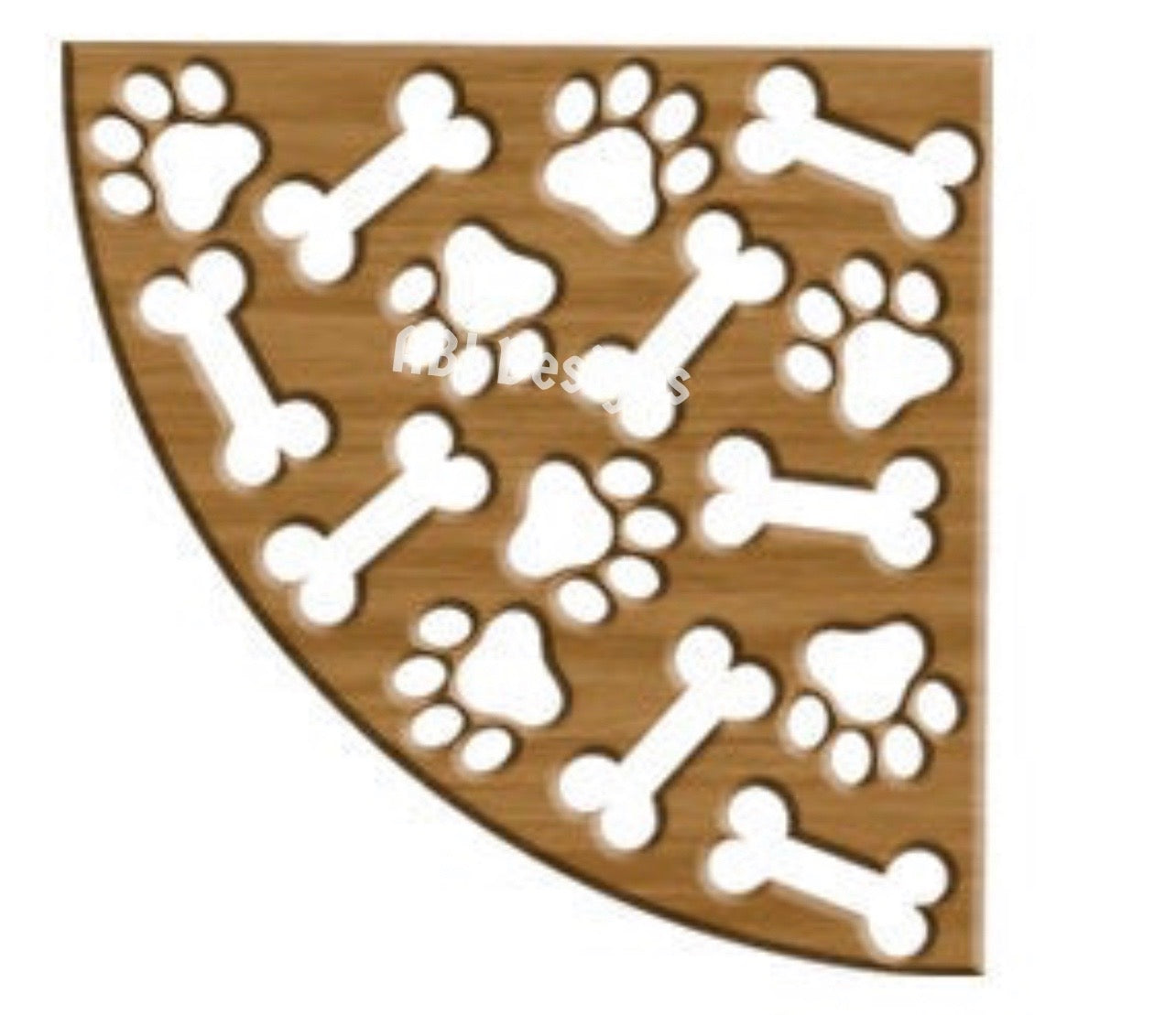 Dog bones and paws Sleeve Stencil