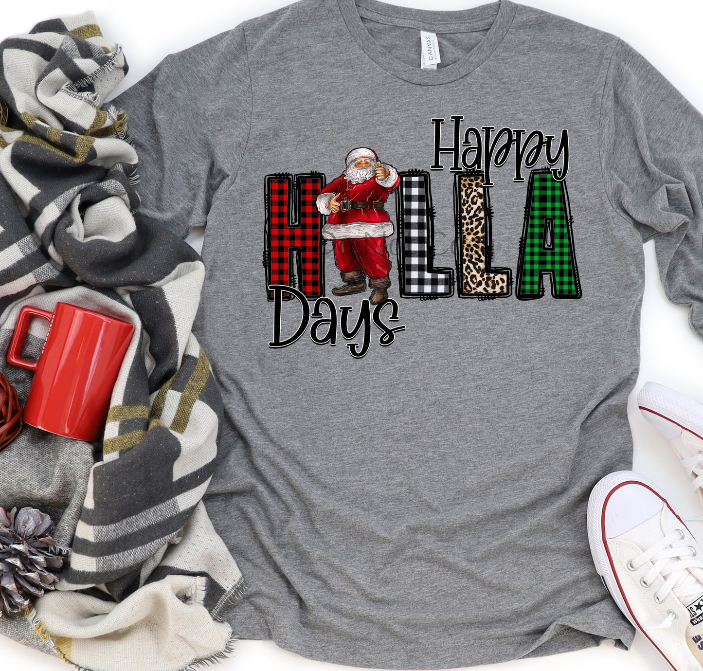 Happy holla days santa-DTF