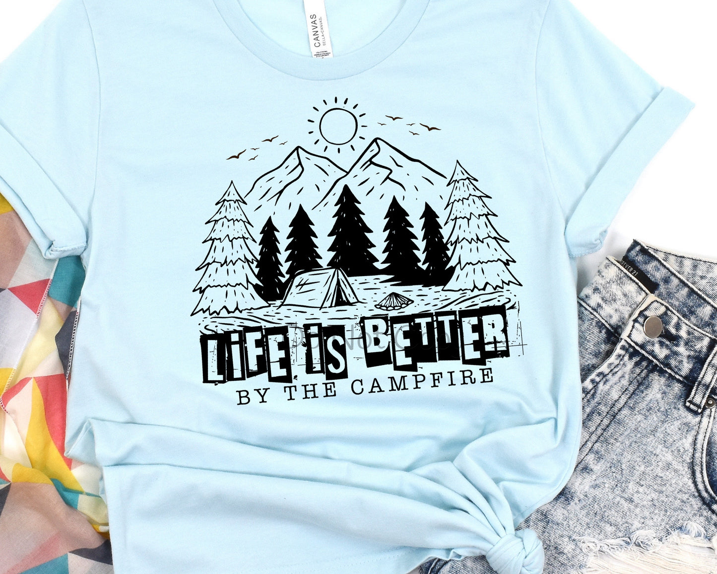 Life is better at the campfire-DTF