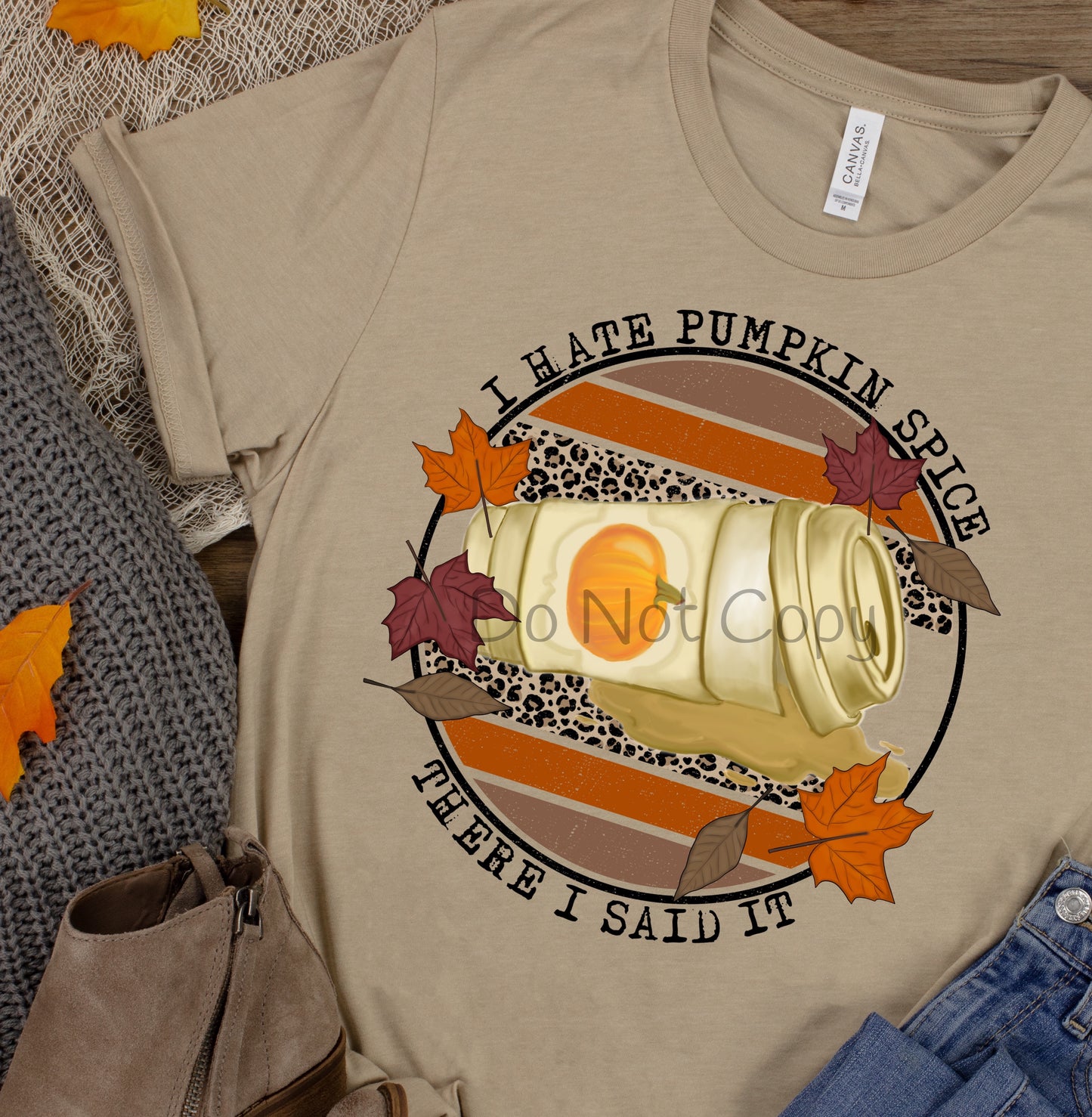 I hate pumpkin spice spilled coffee-DTF