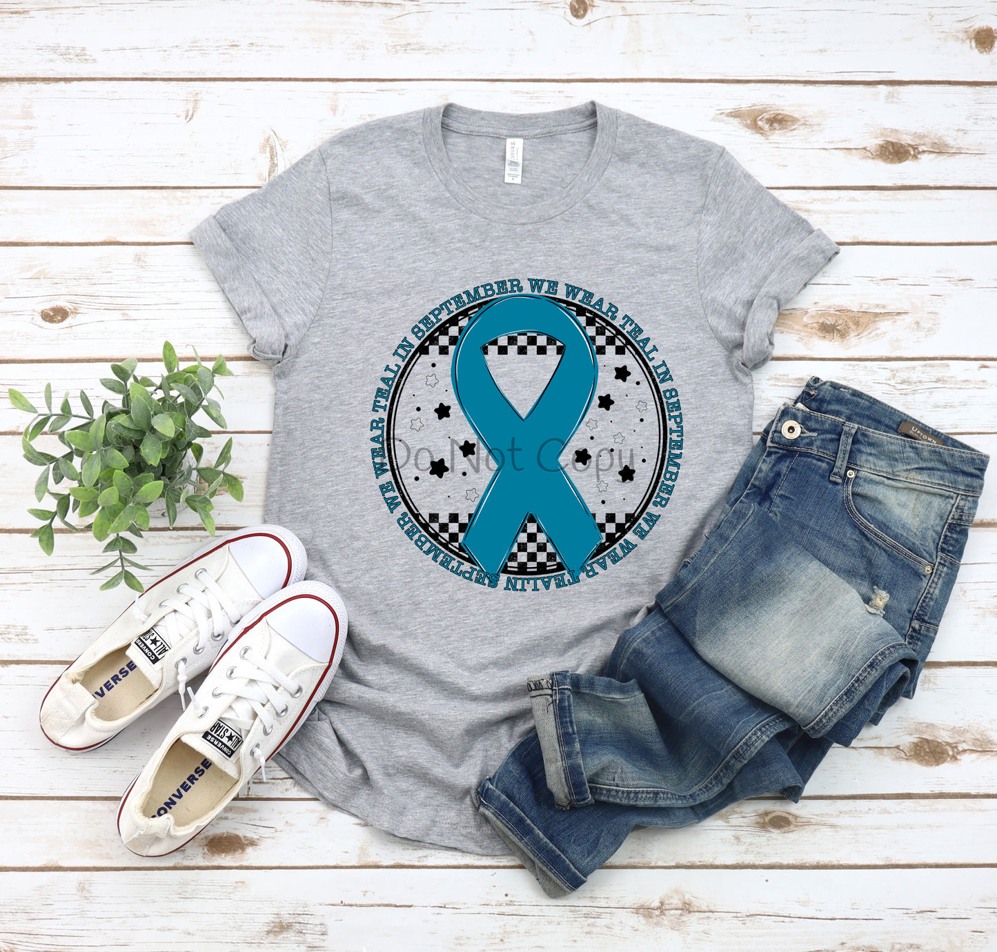 In September we wear teal-DTF