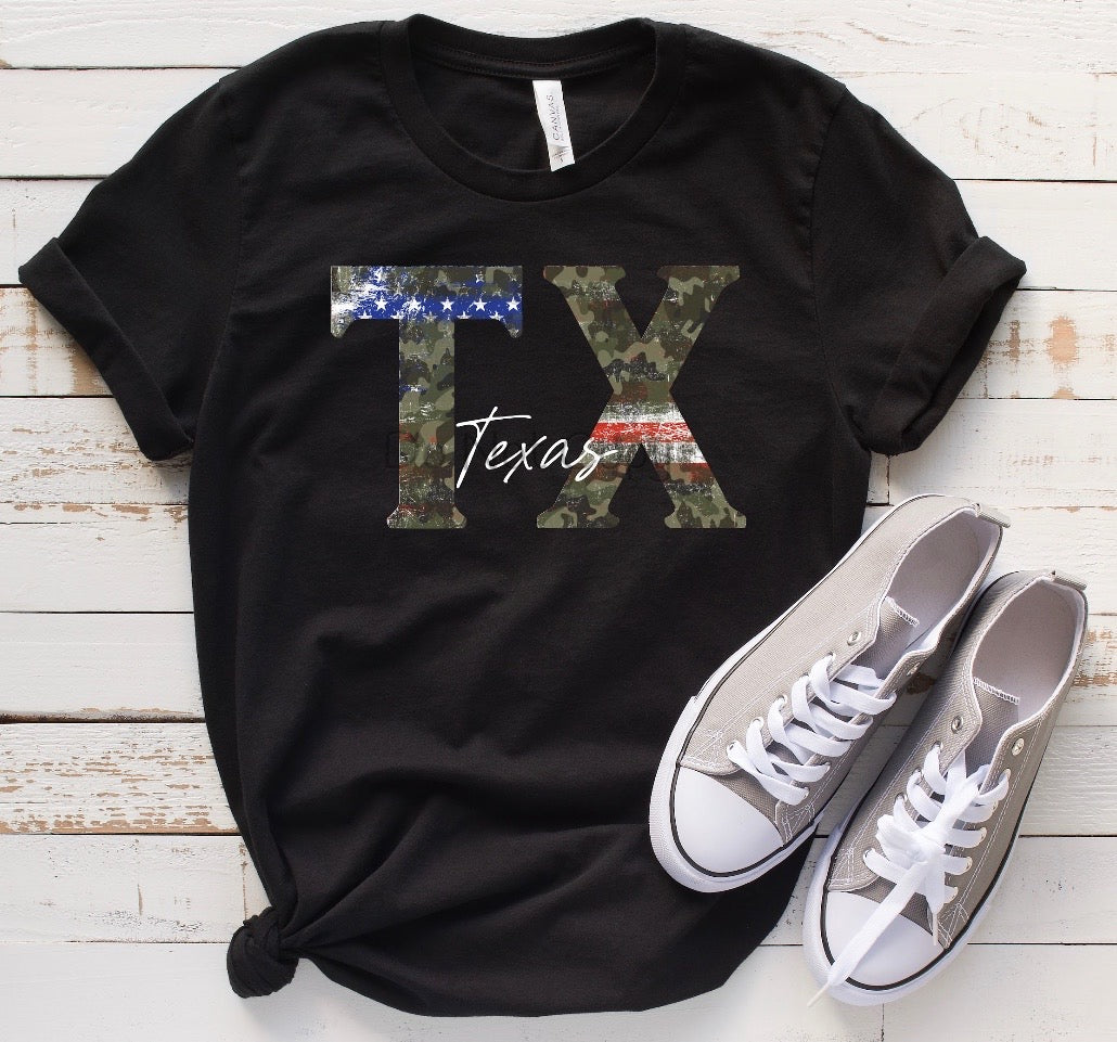 TX Texas camo flag-DTF