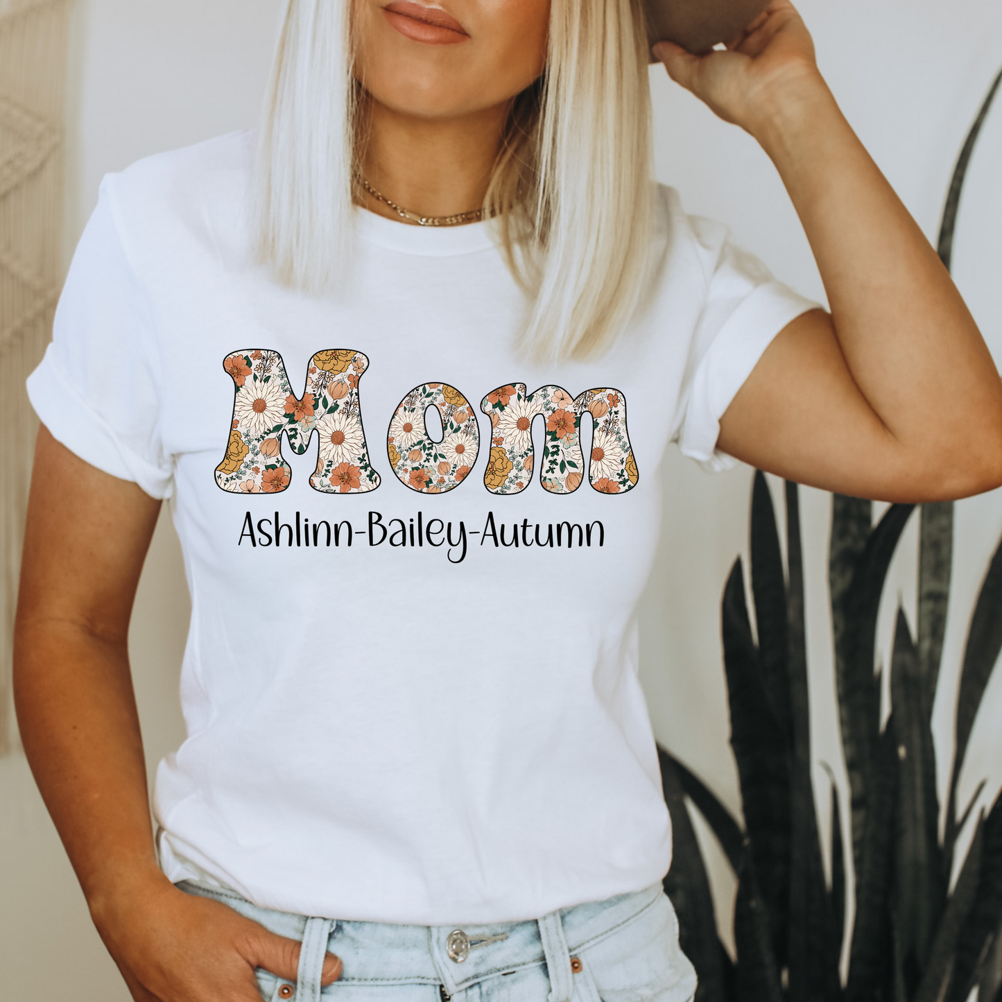 Custom Floral and Watercolor names- great for Mother’s Day - DTF