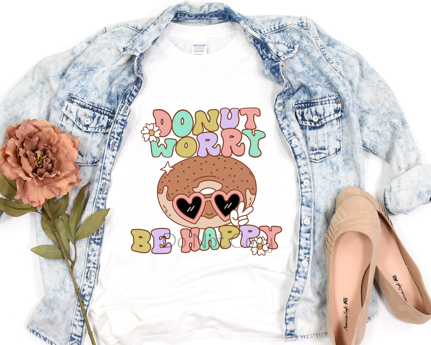 Donut worry be happy-DTF