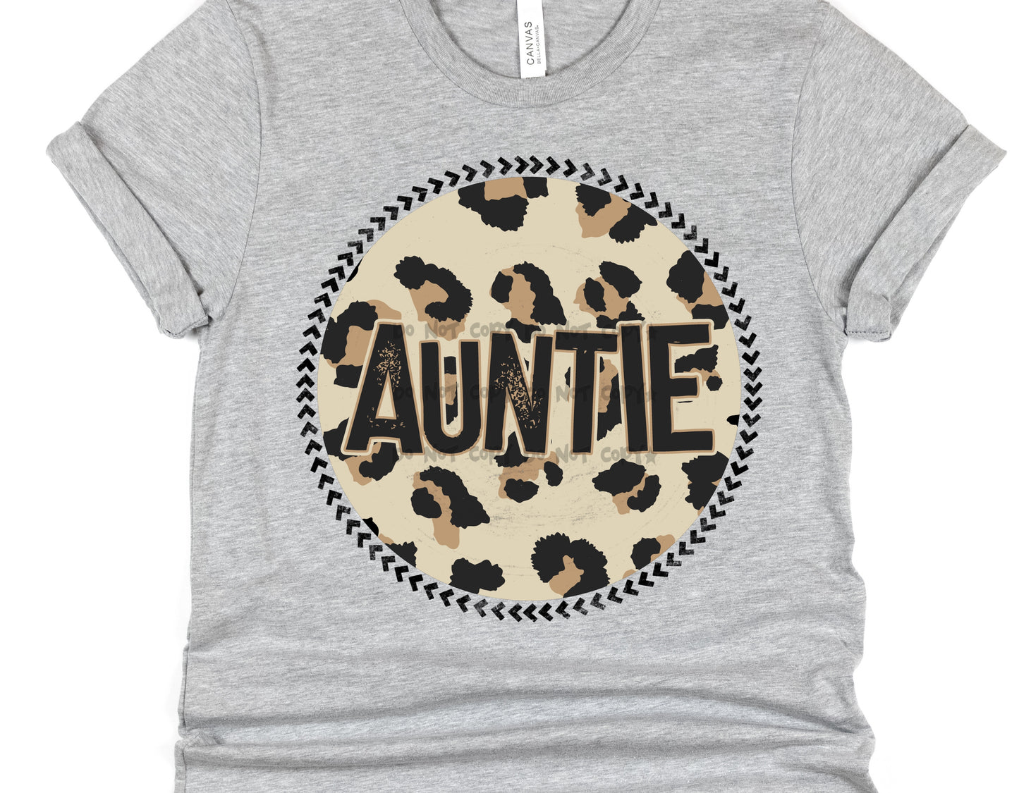 Auntie Leopard circle- DTF