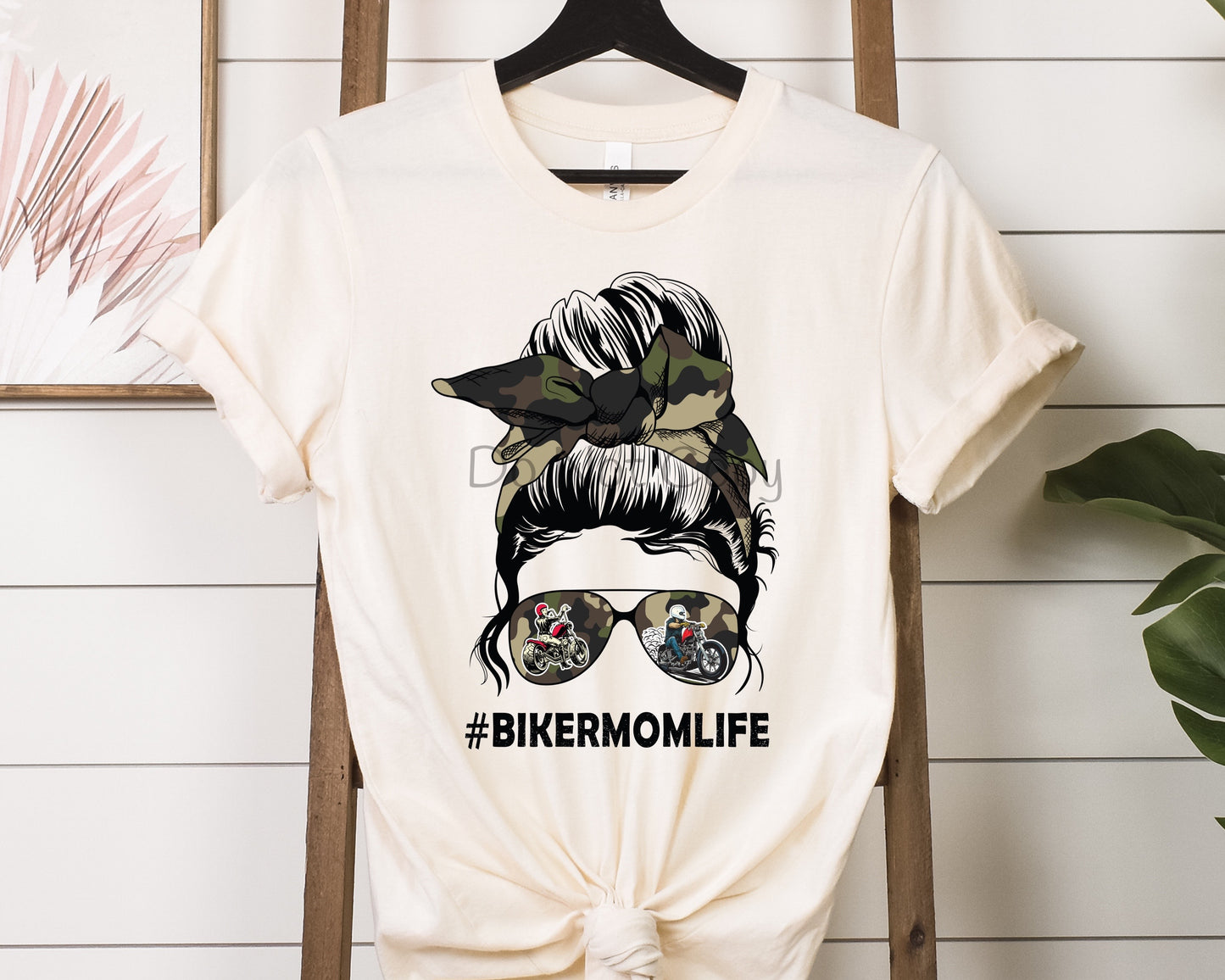 Messy bun biker mom life-DTF