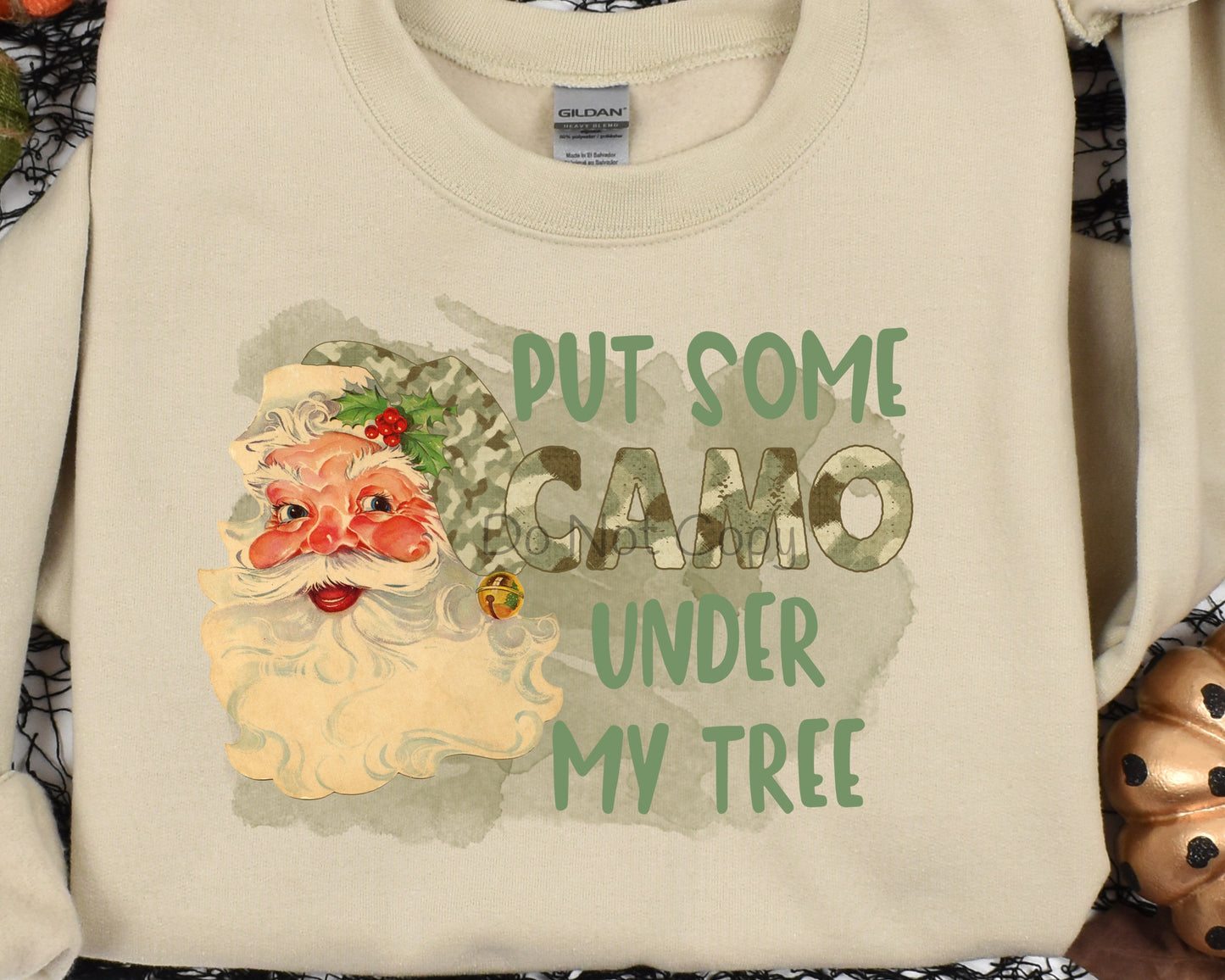 Put some camo under my tree Santa-DTF