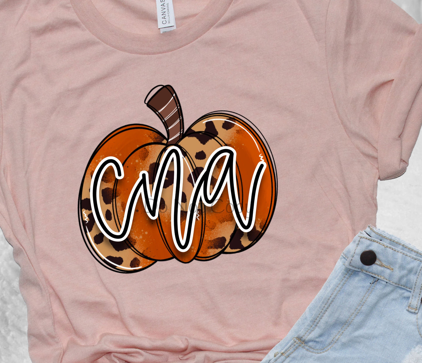 CNA italics leopard pumpkin-DTF