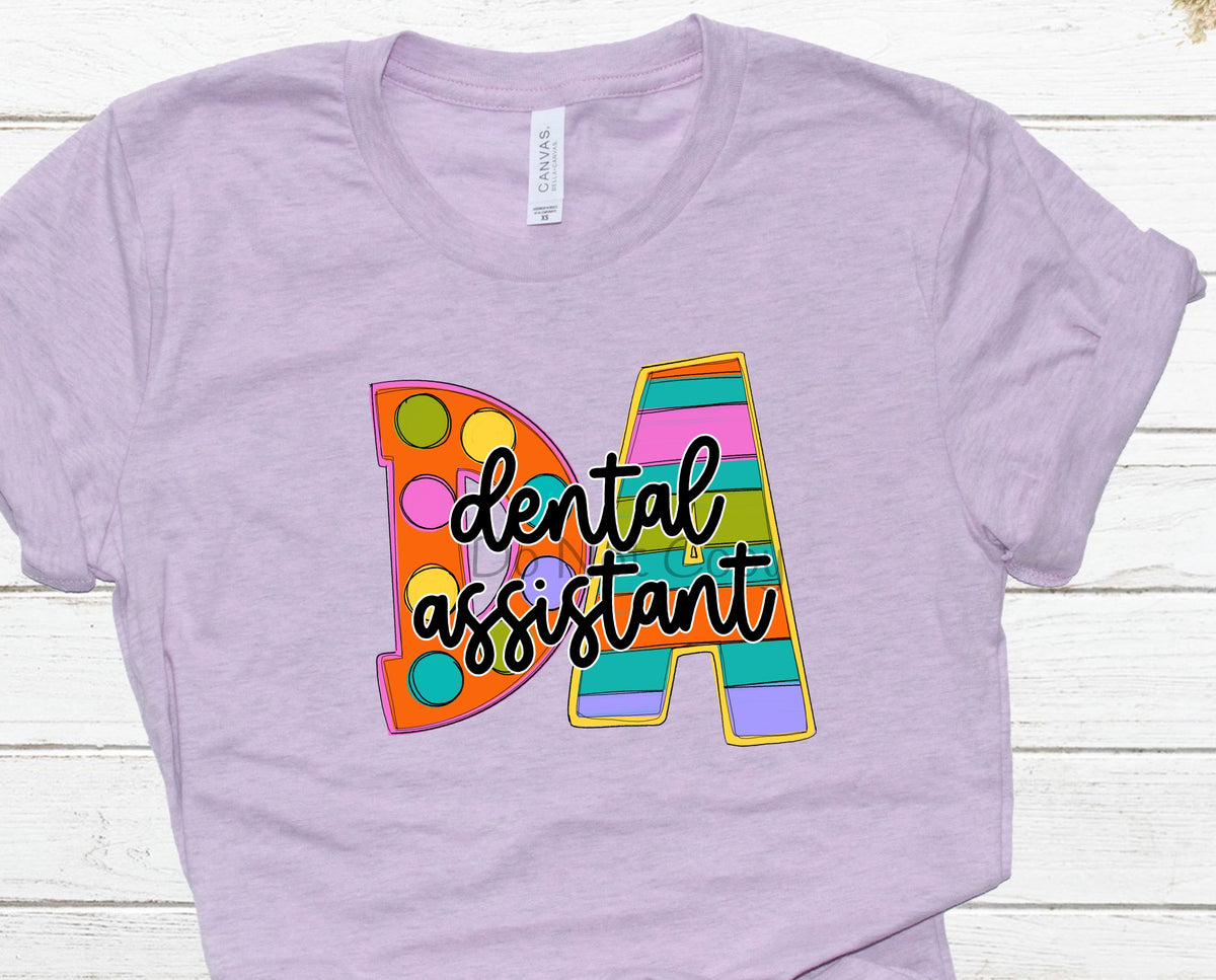 Funky block occupation dental assistant-DTF