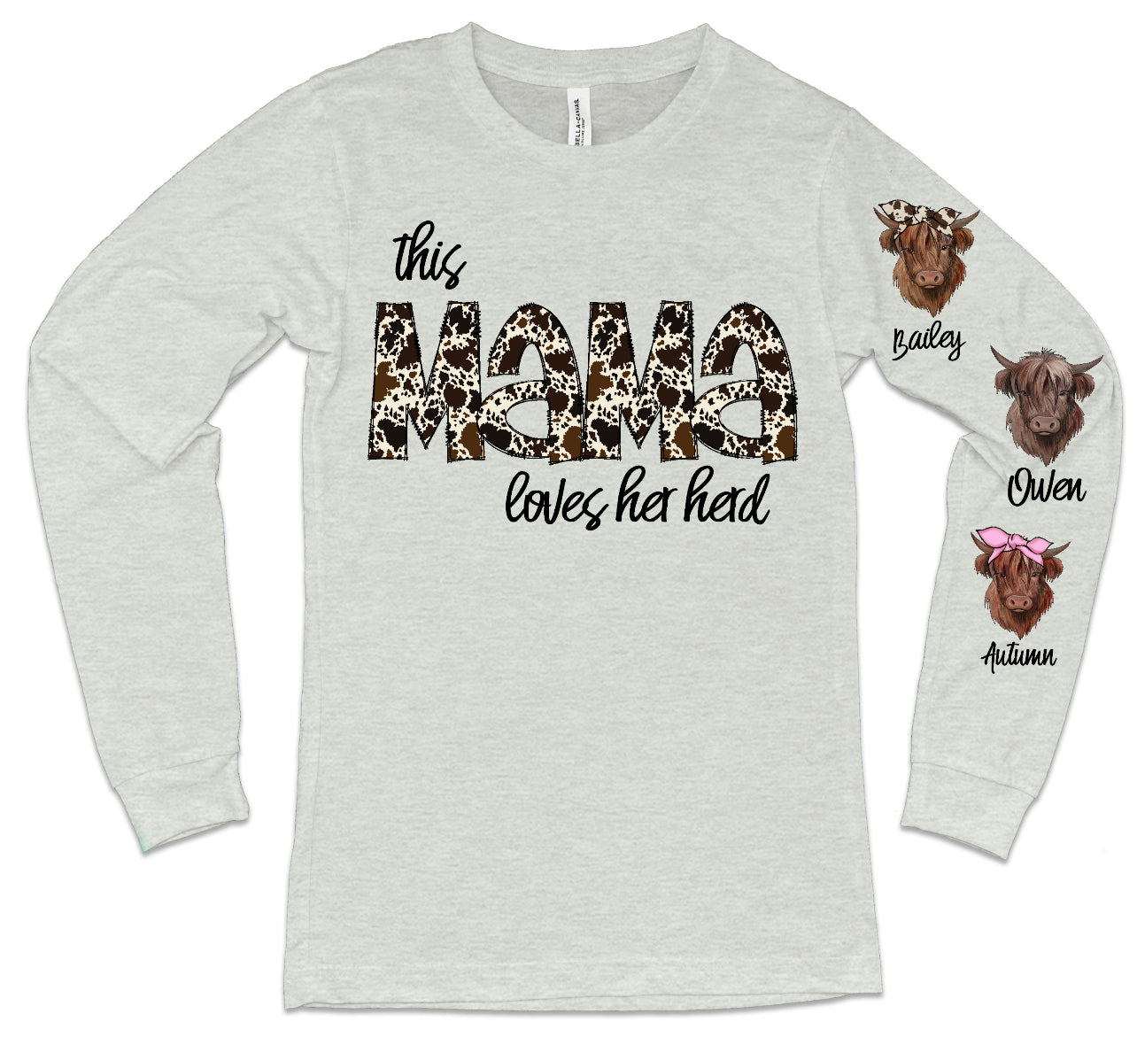This Custom Name loves her herd -DTF