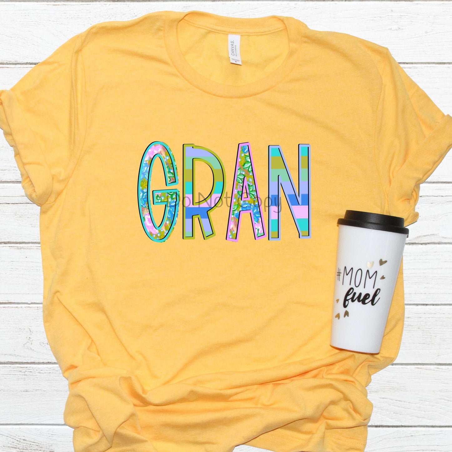 Gran floral and stripe-DTF