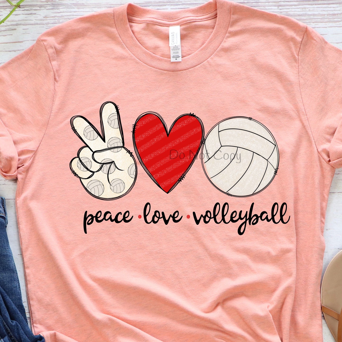 Peace love volleyball -DTF