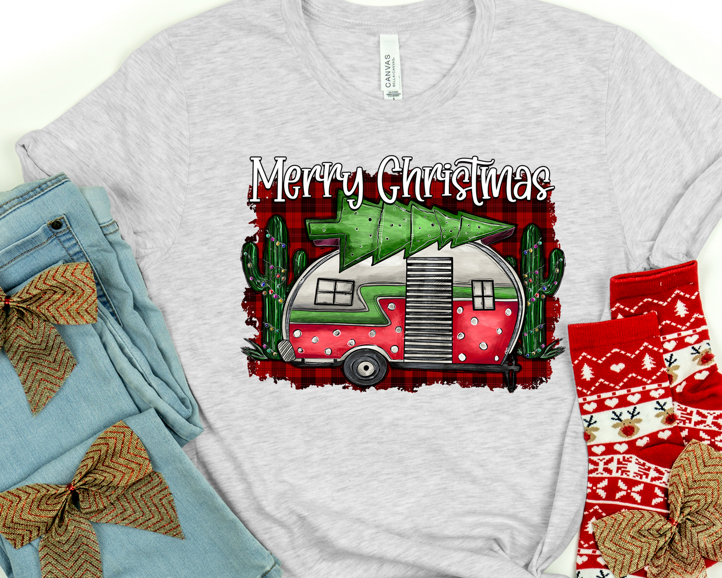 Merry Christmas travel trailer-DTF