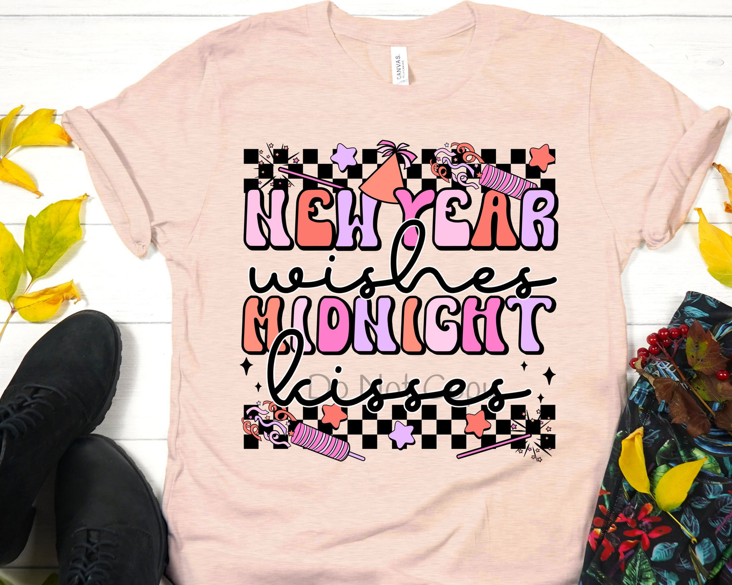 New year wishes midnight kisses-DTF