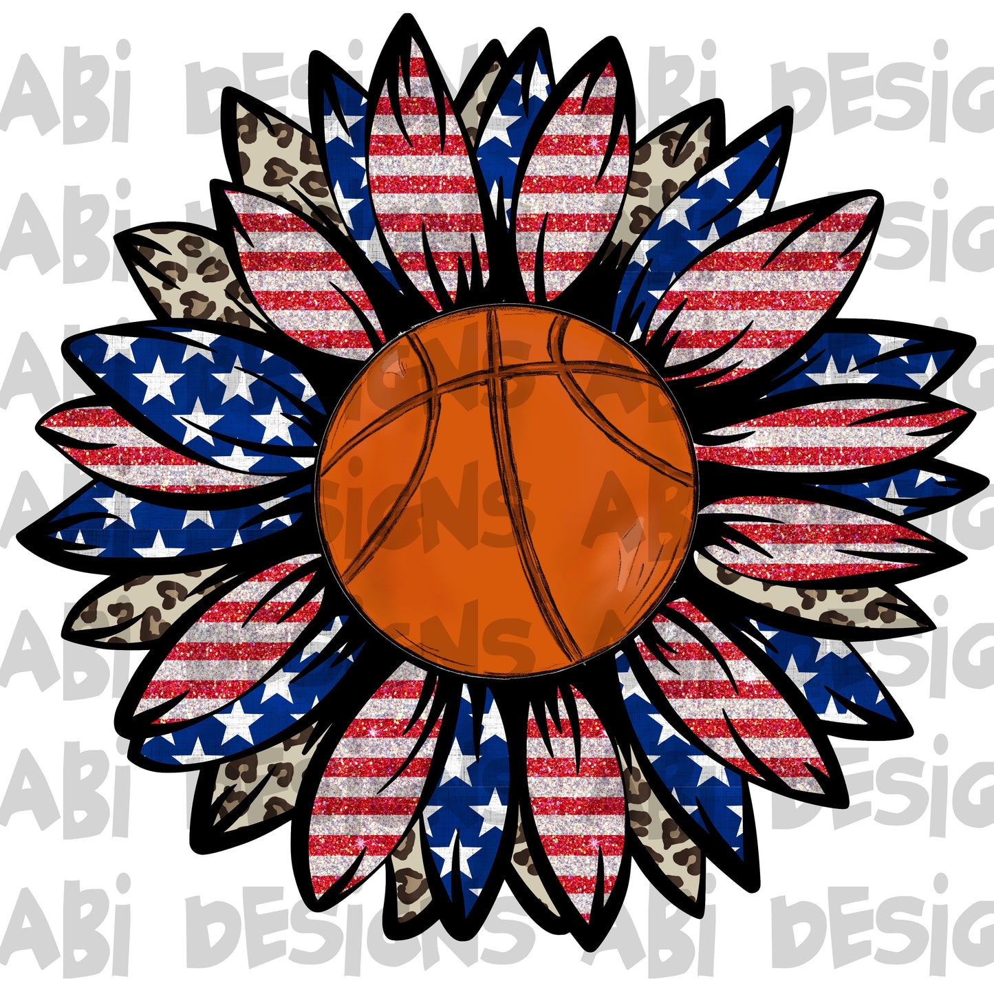 Basketball flower-DTF