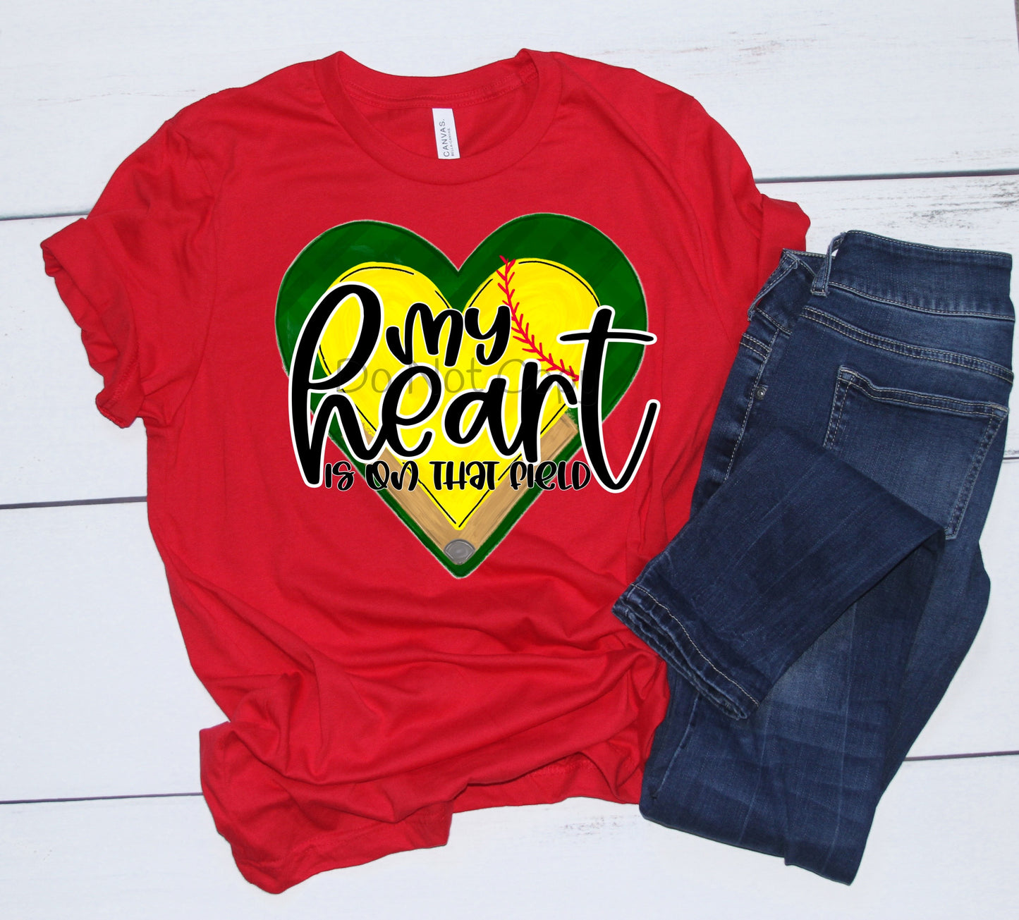 My heart is on that field softball -DTF