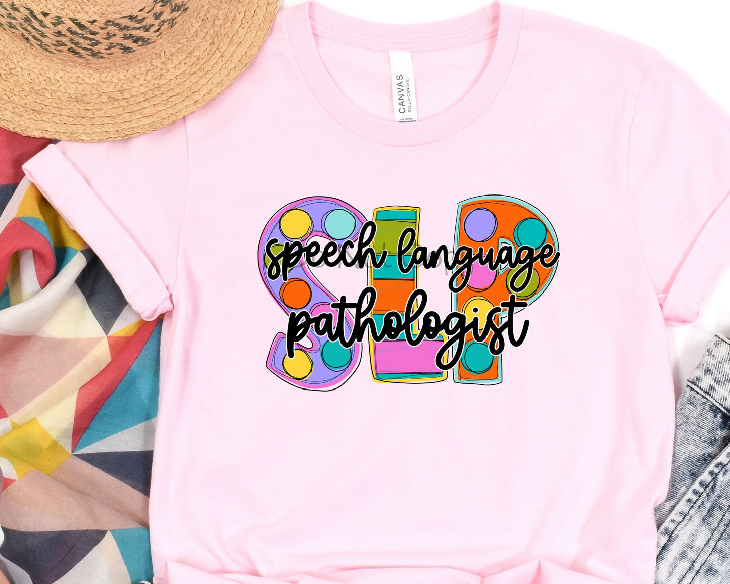 Funky block occupation speech language pathologist-DTF