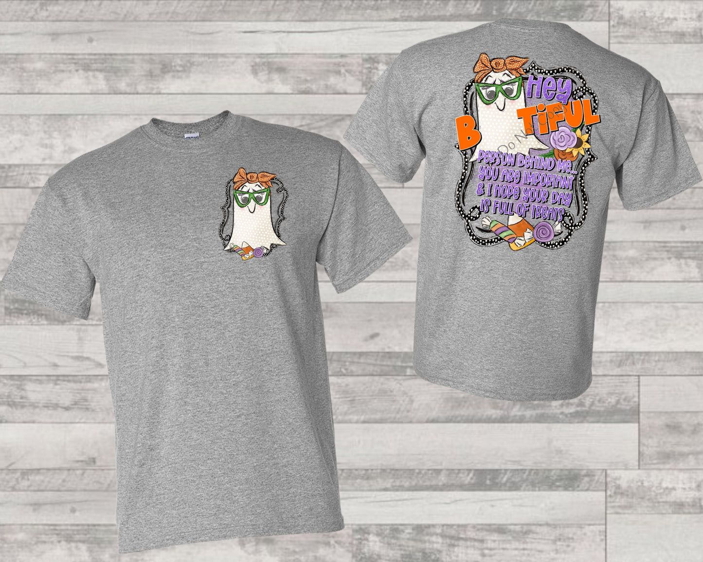 Ghost with candy (FRONT ONLY)-DTF