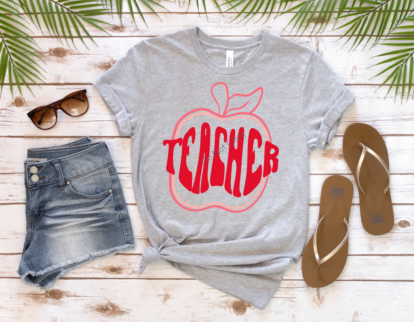 Teacher Apple red -DTF