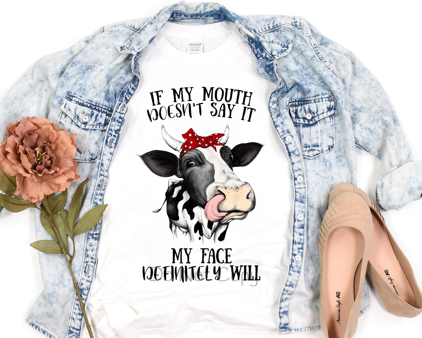 If my mouth doesn’t say it my face cow-DTF