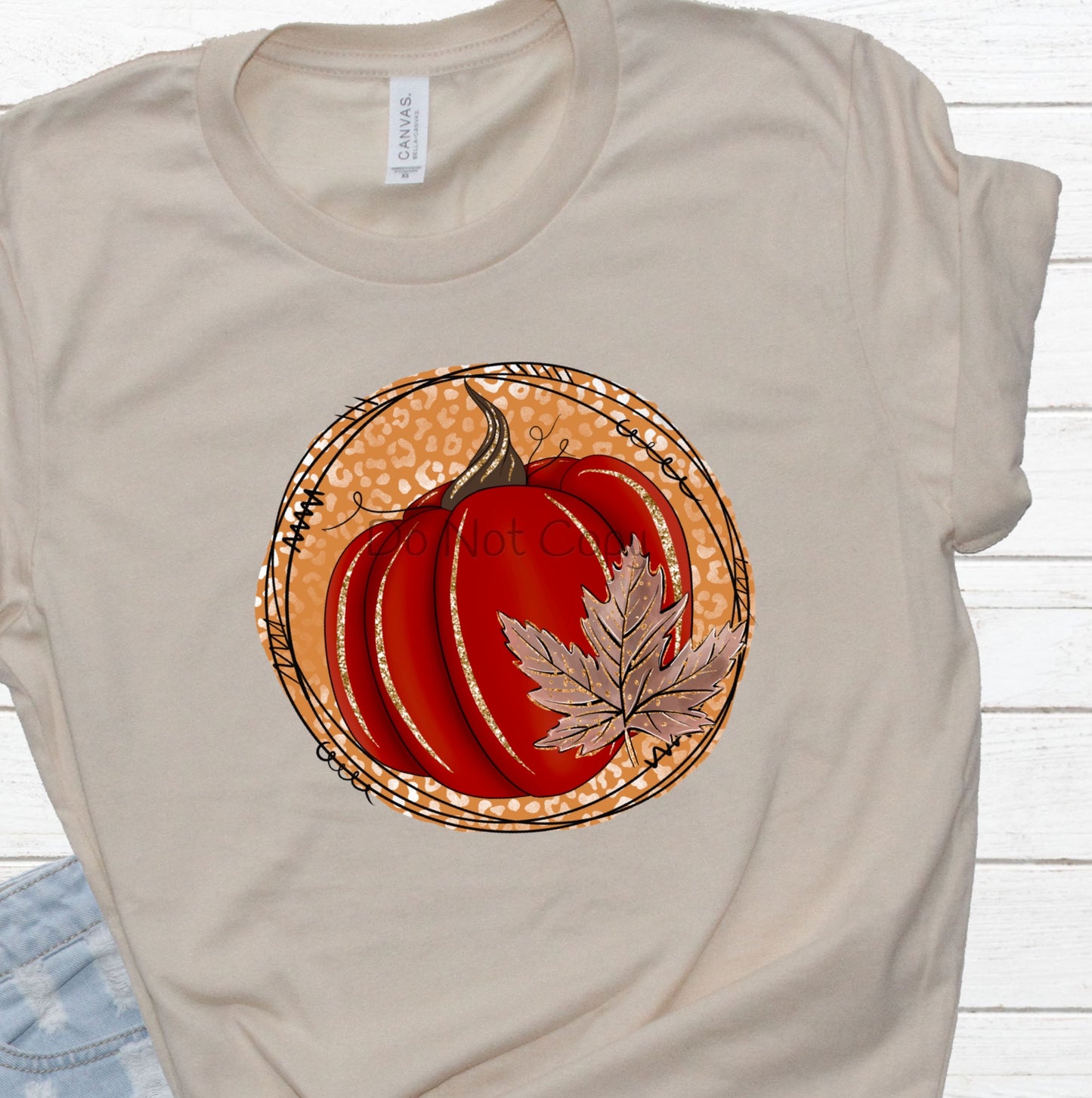 Circle red pumpkin-DTF