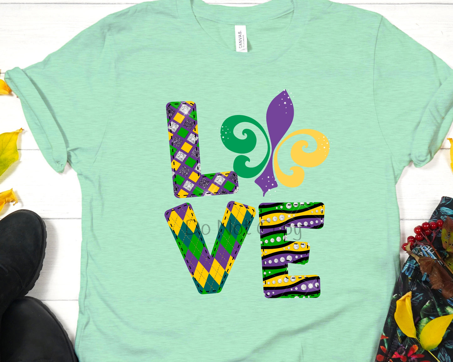 Love mardis Gras symbol-DTF