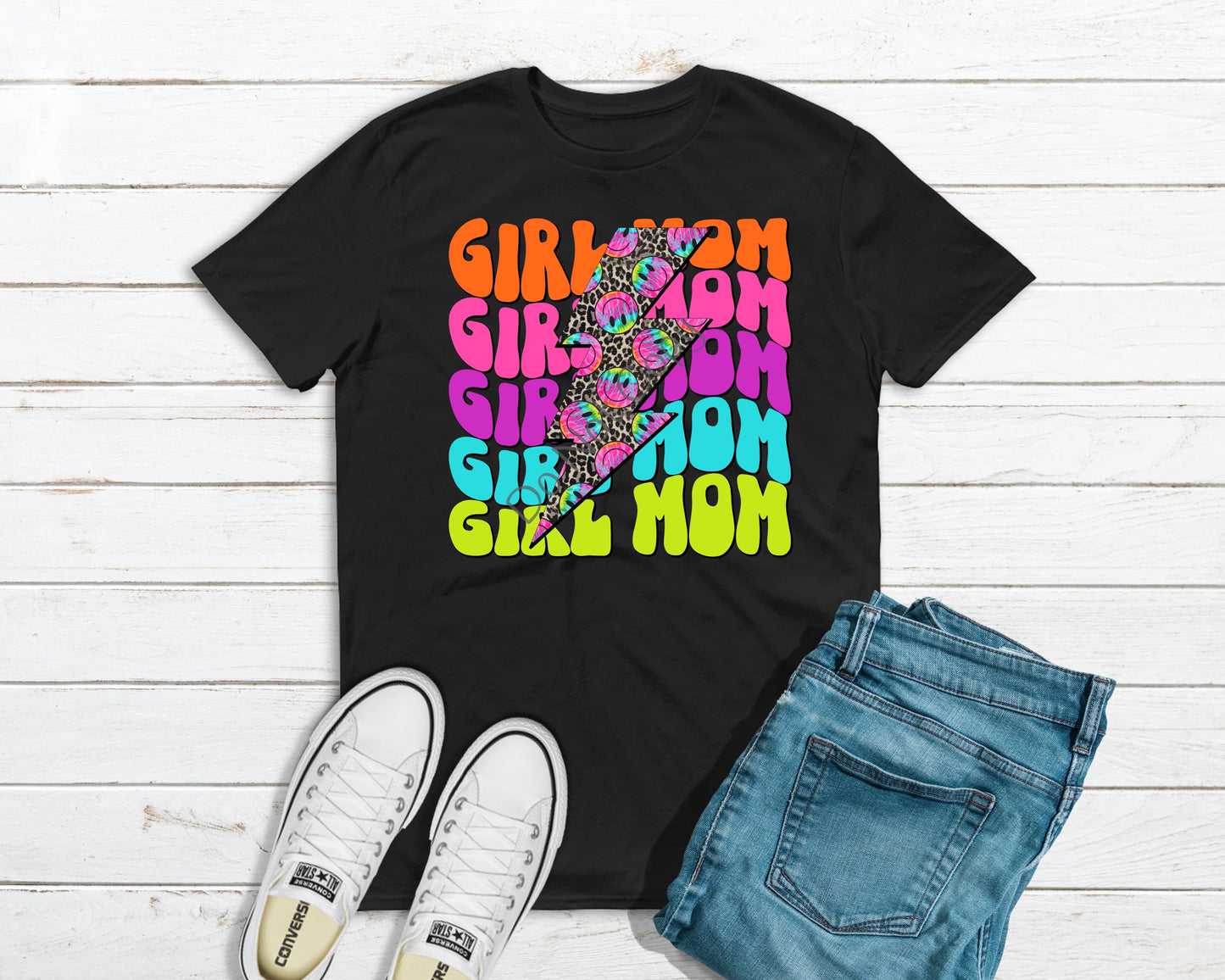 Girl mom lightning bolt-DTF