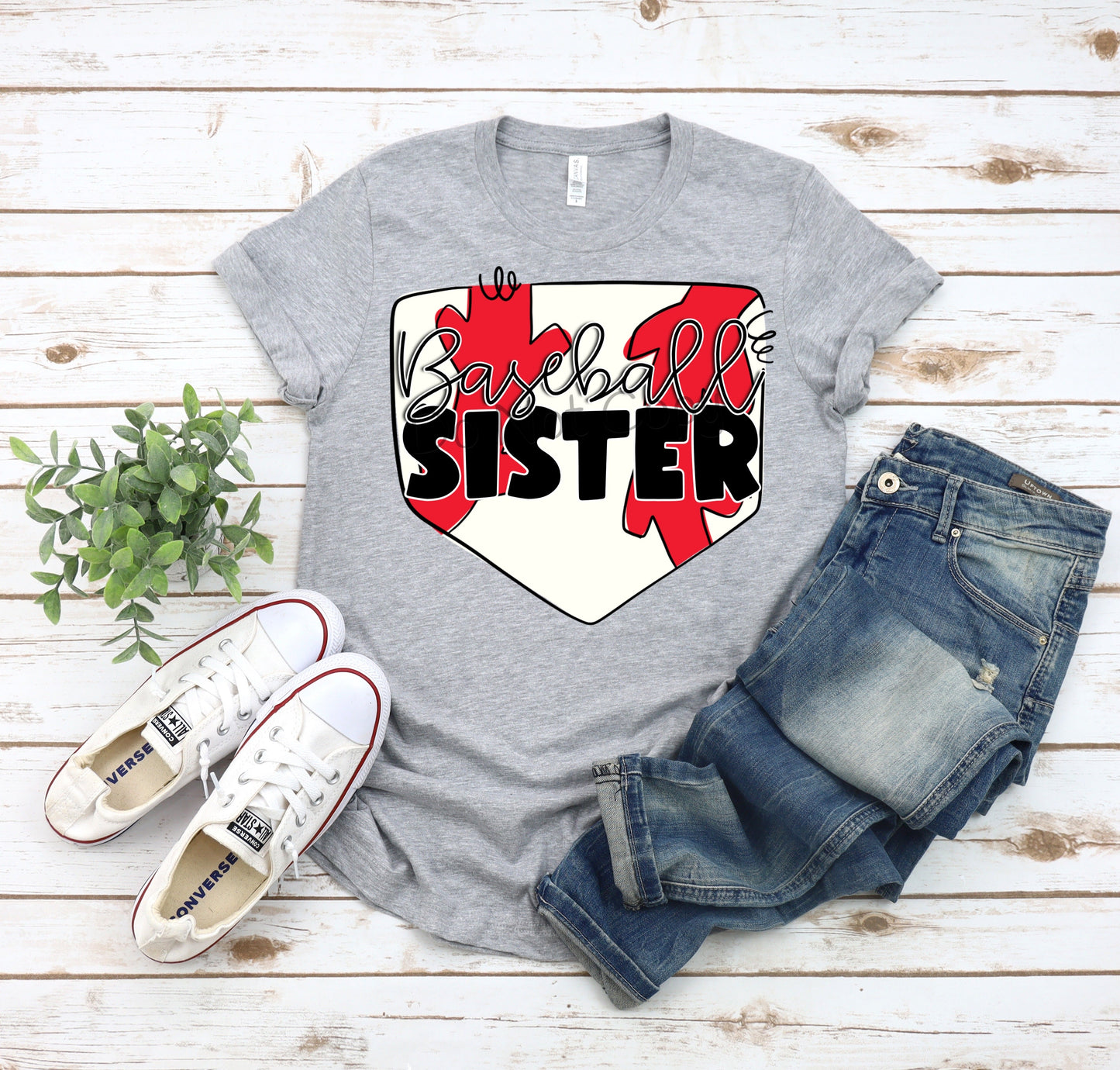 Baseball plate sister -DTF