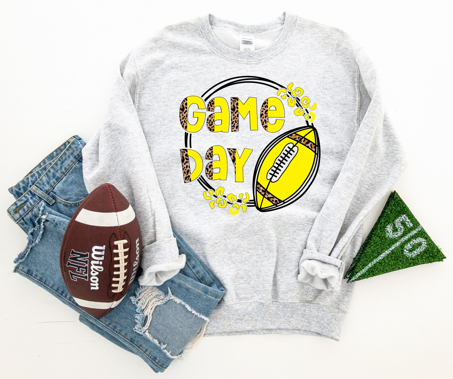Game day football yellow- DTF