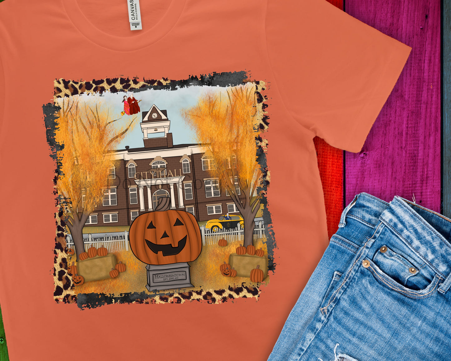 Halloween town scene-DTF