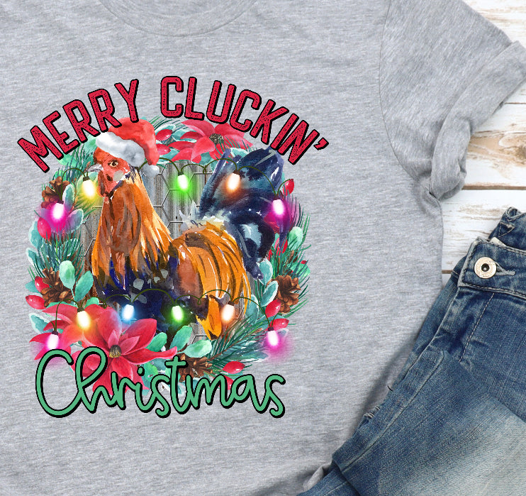 Merry cluckin christmas- DTF