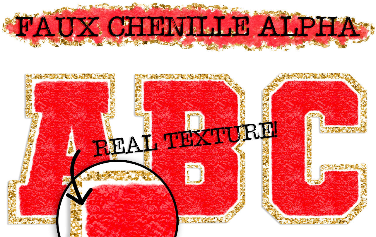 CUSTOM Chenille Letters & Numbers-DTF