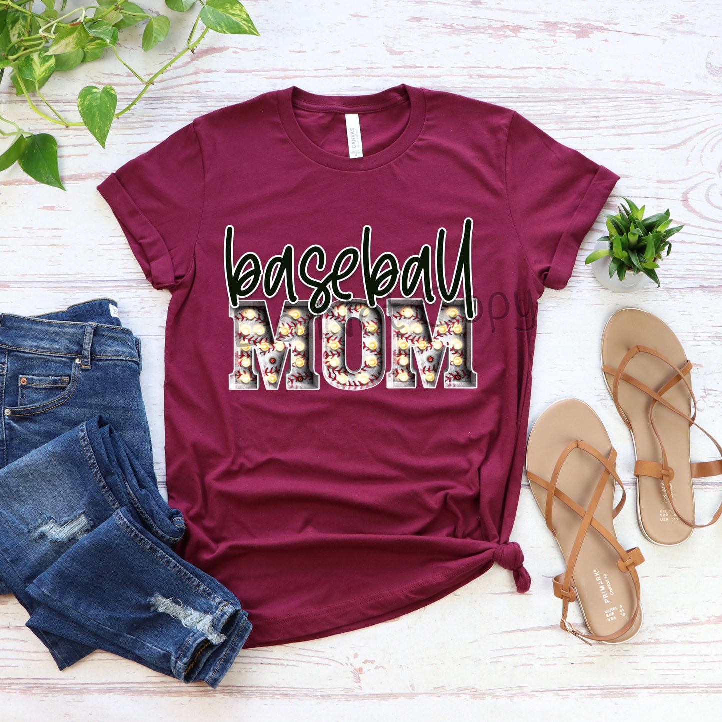 Baseball mom lights-DTF