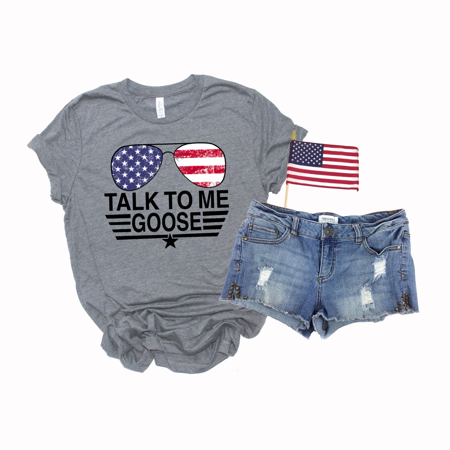 Talk to me goose patriotic- DTF