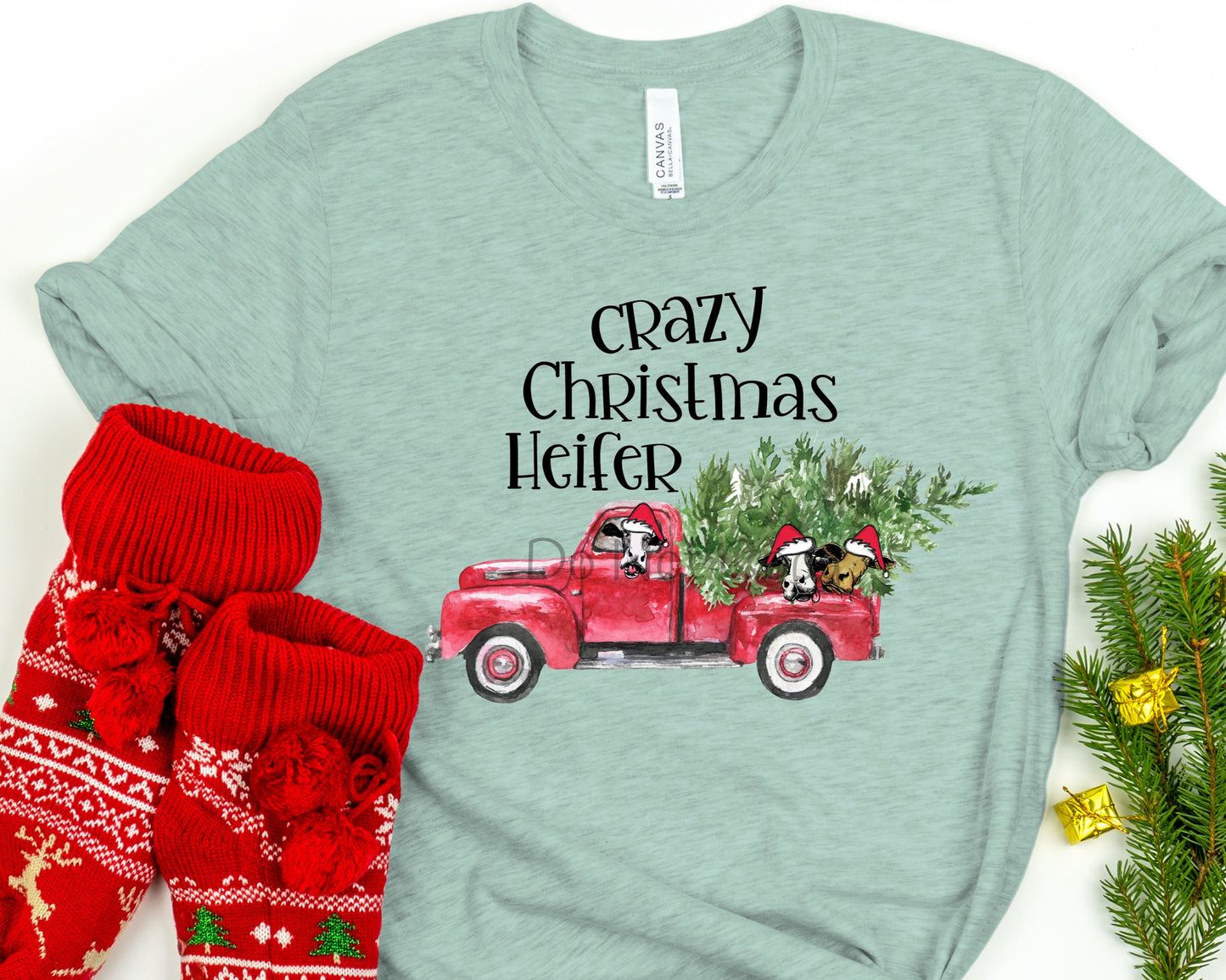 Crazy Christmas heifer-DTF