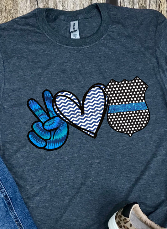 Peace love Police-DTF