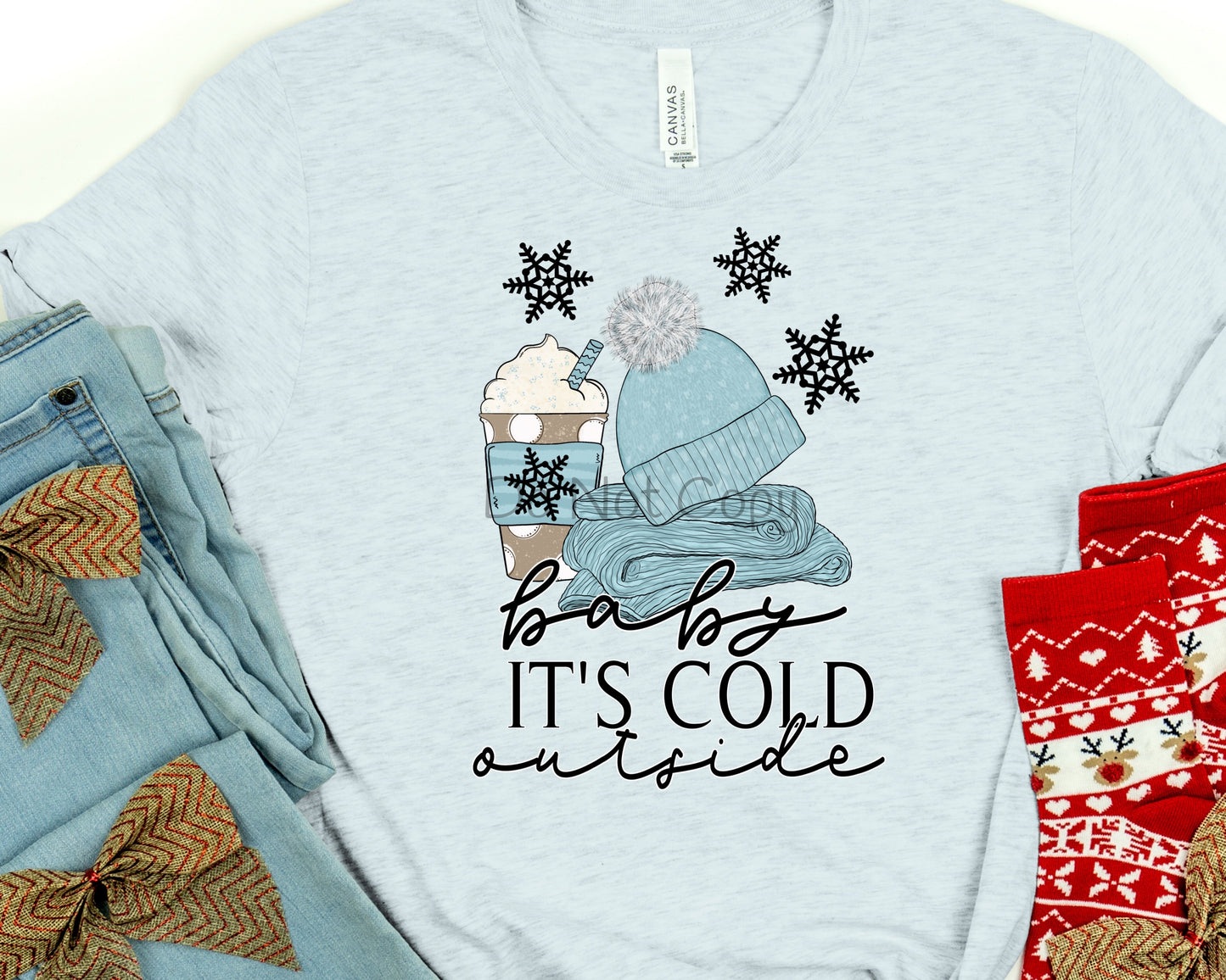 Baby it’s cold outside blue-DTF