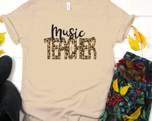 Music teacher leopard--DTF