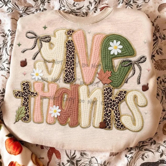 Give thanks faux yarn -DTF&UV