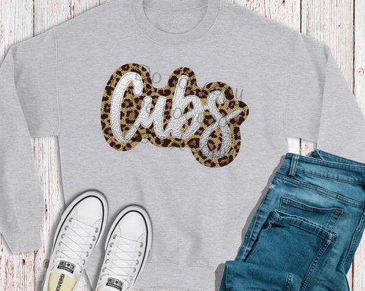 Cubs silver leopard-DTF