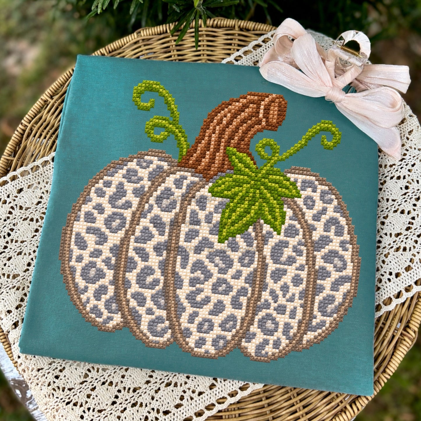 Leopard beaded pumpkin-DTF&UV