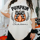 Pumpkin season checkered bow -DTF