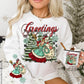 Greetings Vintage Snowman With Sleeve -DTF